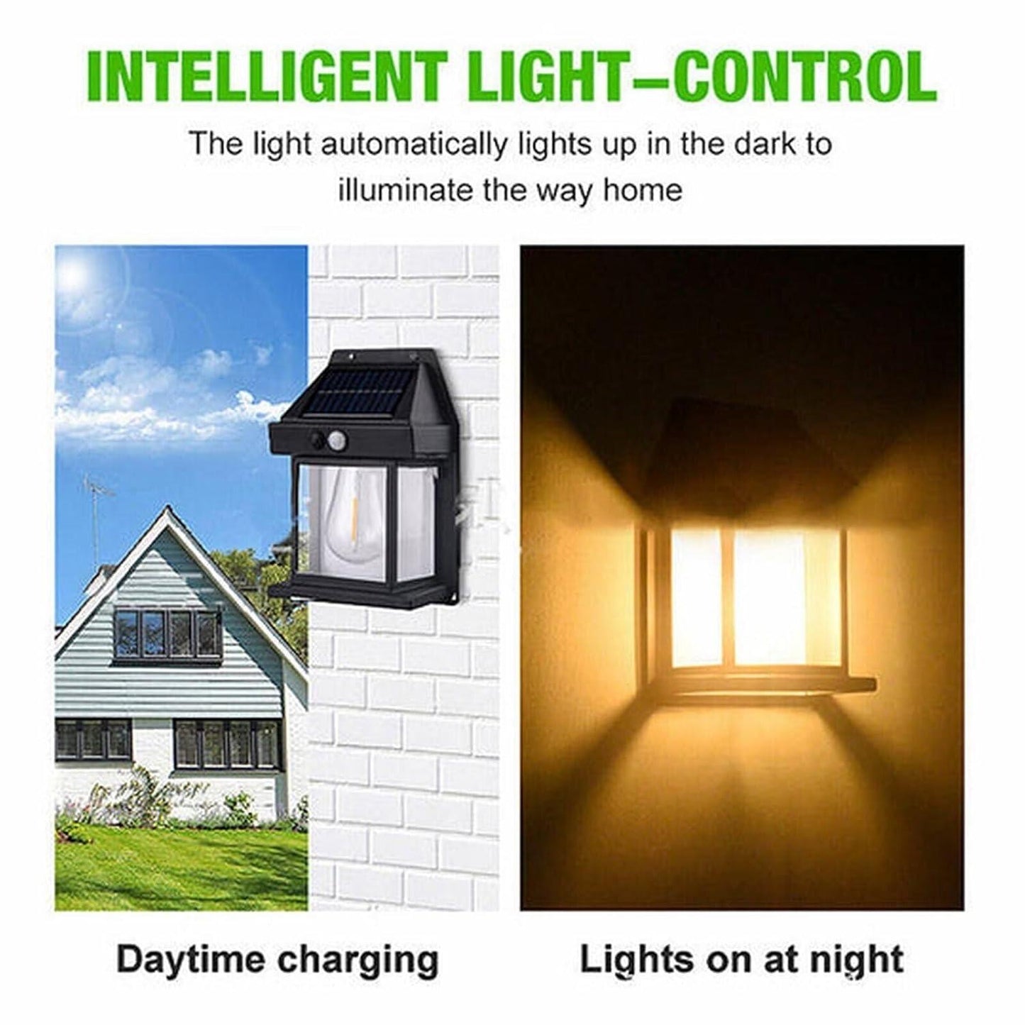 SolarGuard™ Outdoor Wall Light – Solar-Powered Motion Sensor Security