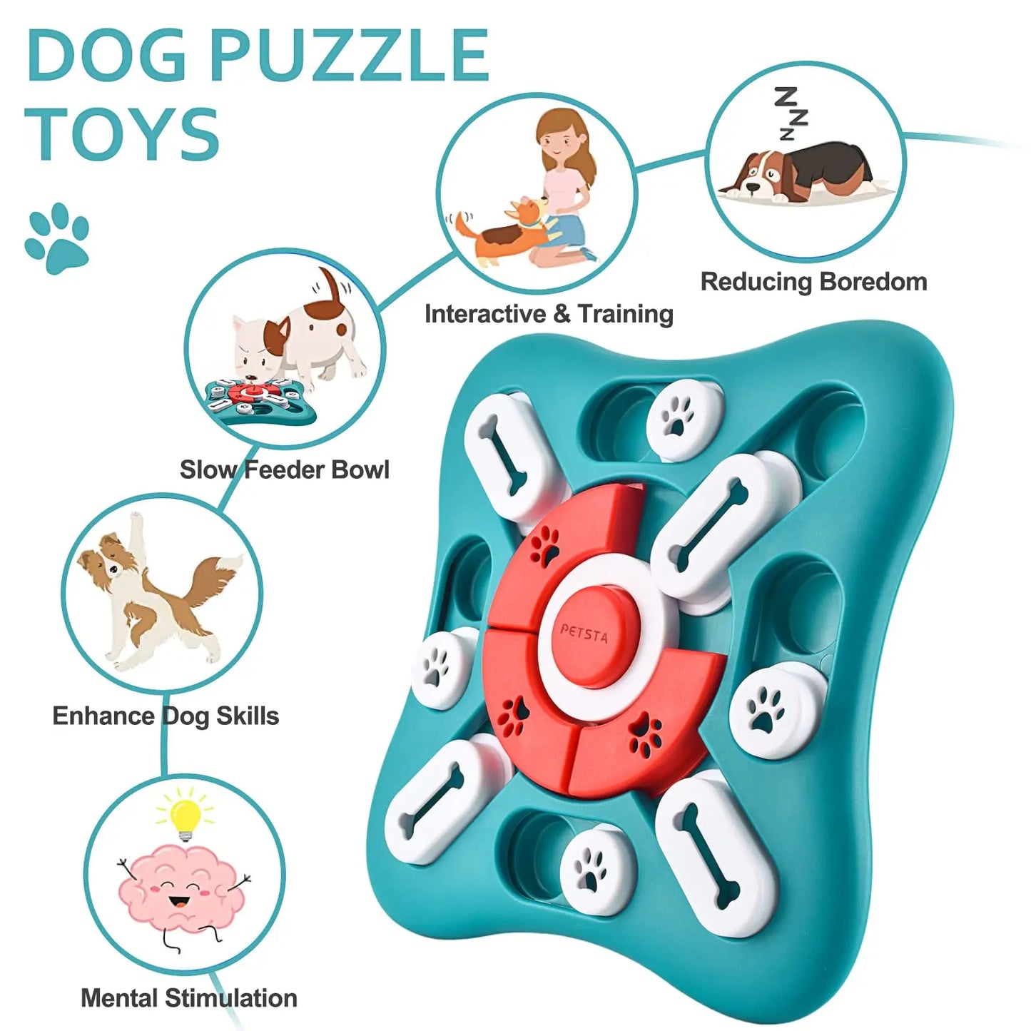 Dog Puzzle Toy for Treat Dispensing & IQ Training