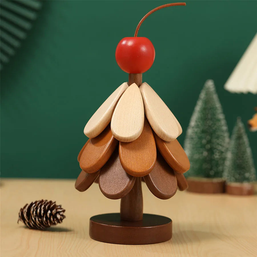Foldable Wooden Christmas Tree Trivet – Heat-Resistant Mat