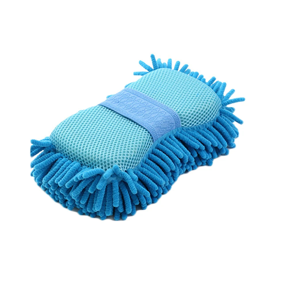 Chenille Microfiber Car Wash Mitt – Hand Strap Cleaning Pad