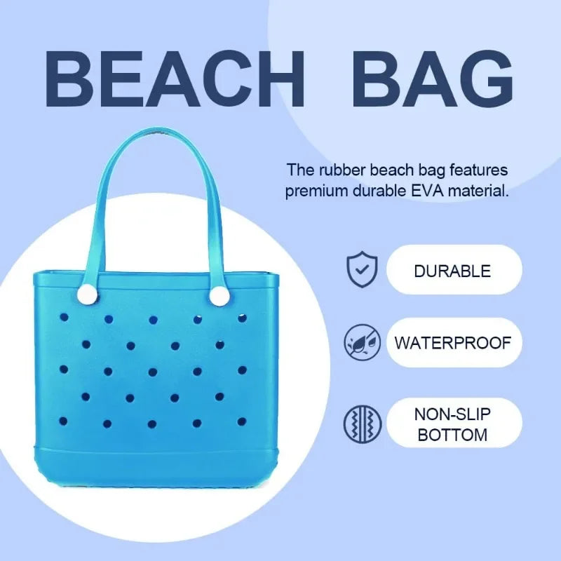 Large EVA Waterproof Beach Tote Bag – Jelly Style Summer Organizer