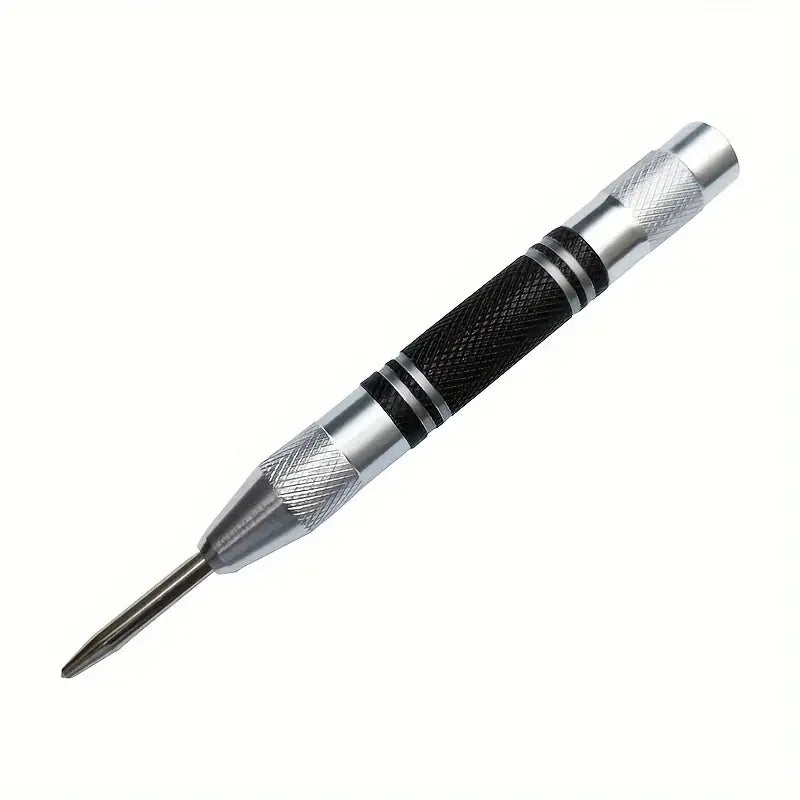 Spring-Loaded Auto Center Punch Tool for Wood & Metal