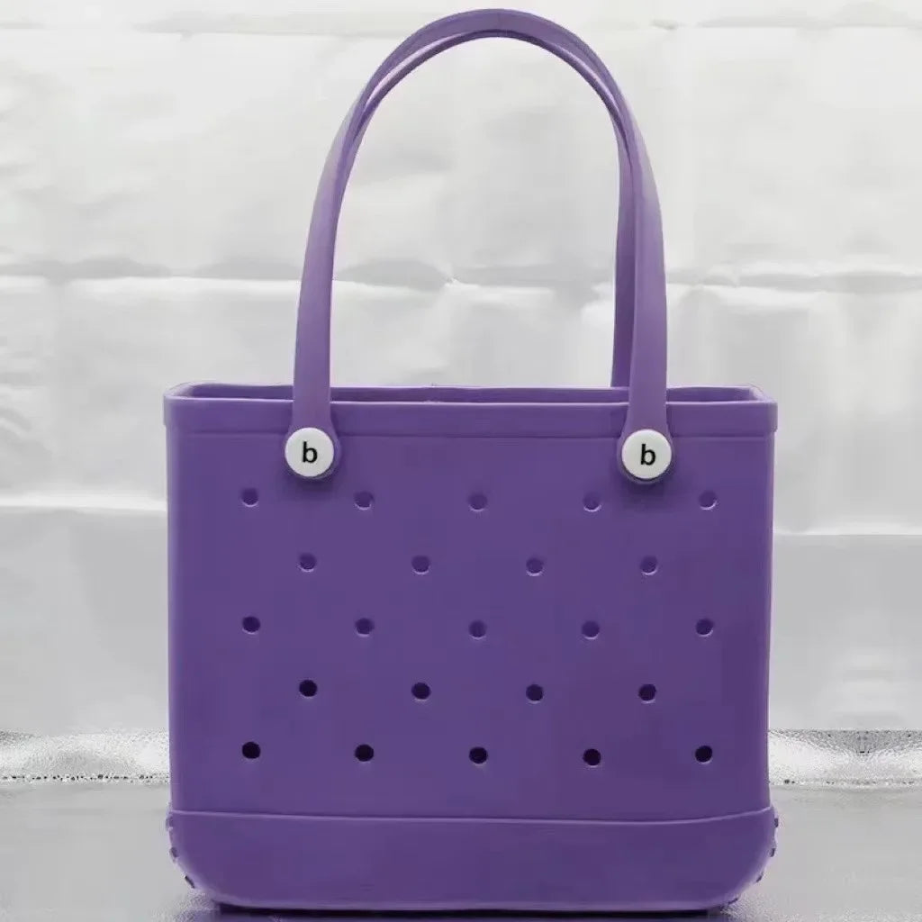 Large EVA Waterproof Beach Tote Bag – Jelly Style Summer Organizer