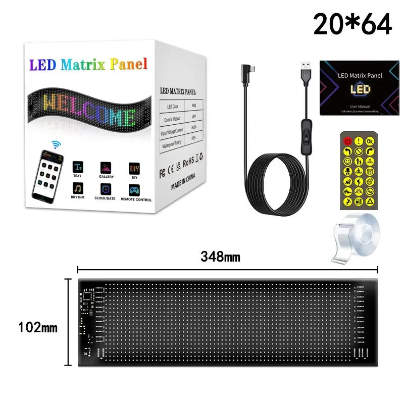 DIY Bluetooth LED Matrix Panel for Cars & Trucks