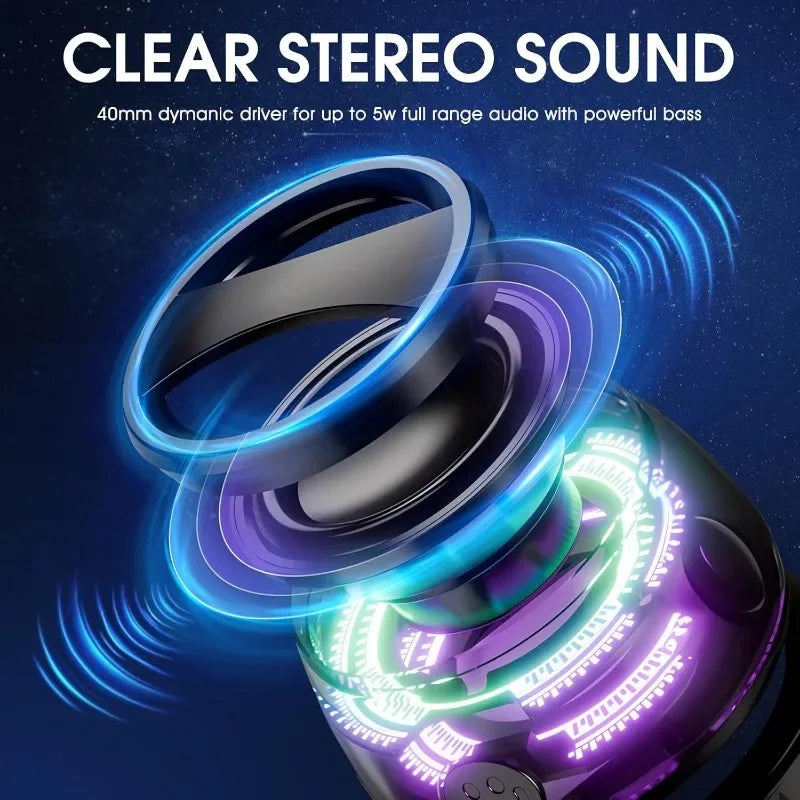 Magnetic Mini Bluetooth Speaker with RGB Light & Phone Stand