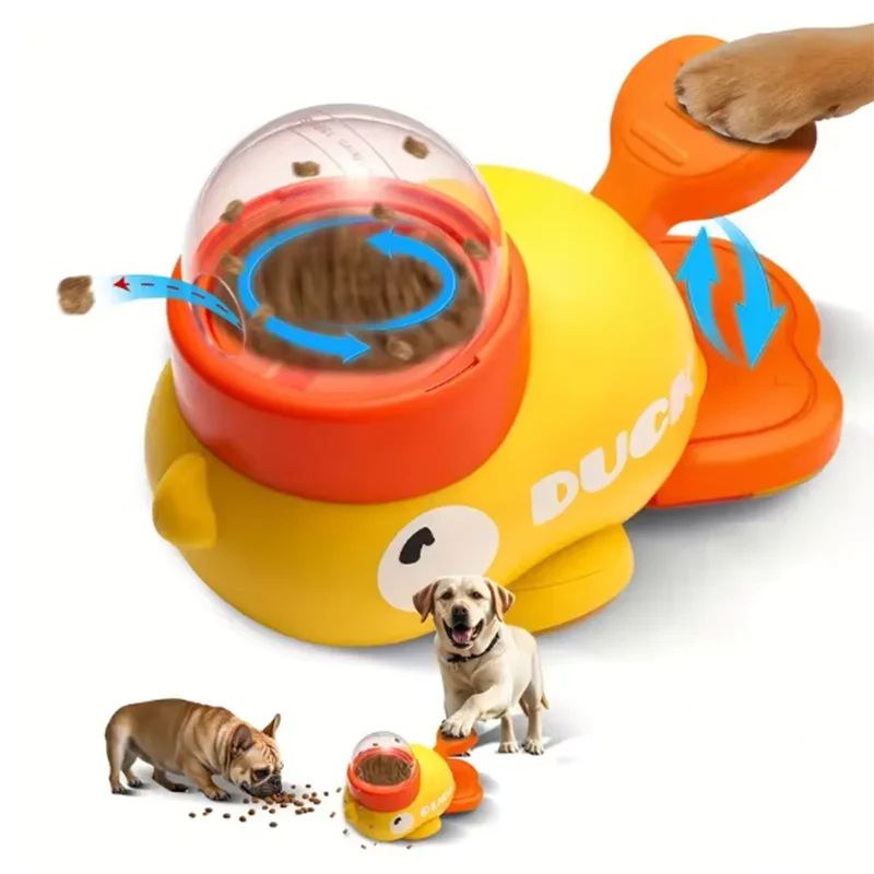 Interactive Duck Pet Food Dispenser – Fun Feeding Toy for Dogs & Cats
