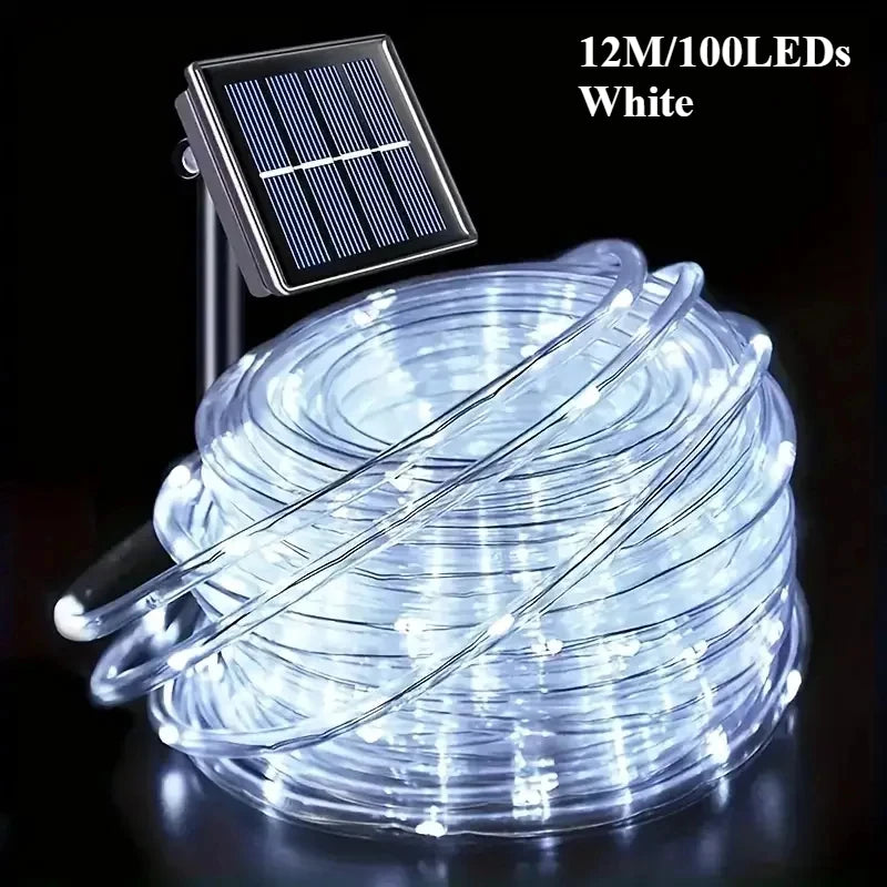 Solar Rope Fairy Lights – 8 Modes Waterproof Outdoor Garland