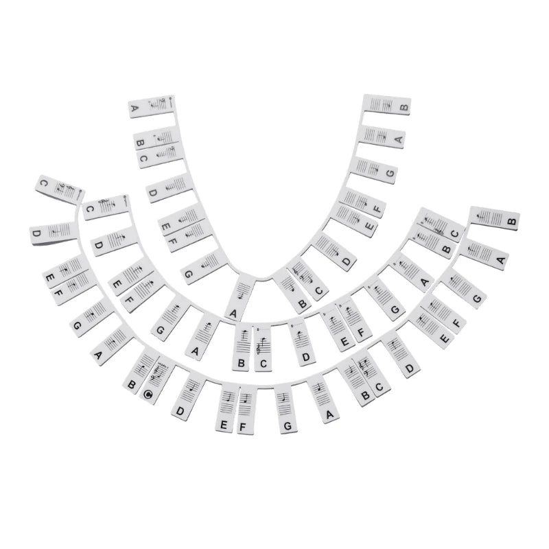 Removable Piano Note Labels – 88/61 Key Silicone Guide