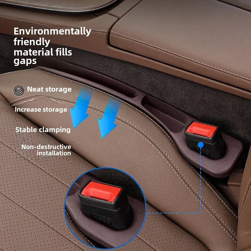 Waterproof Car Seat Gap Filler with 2 Grooves