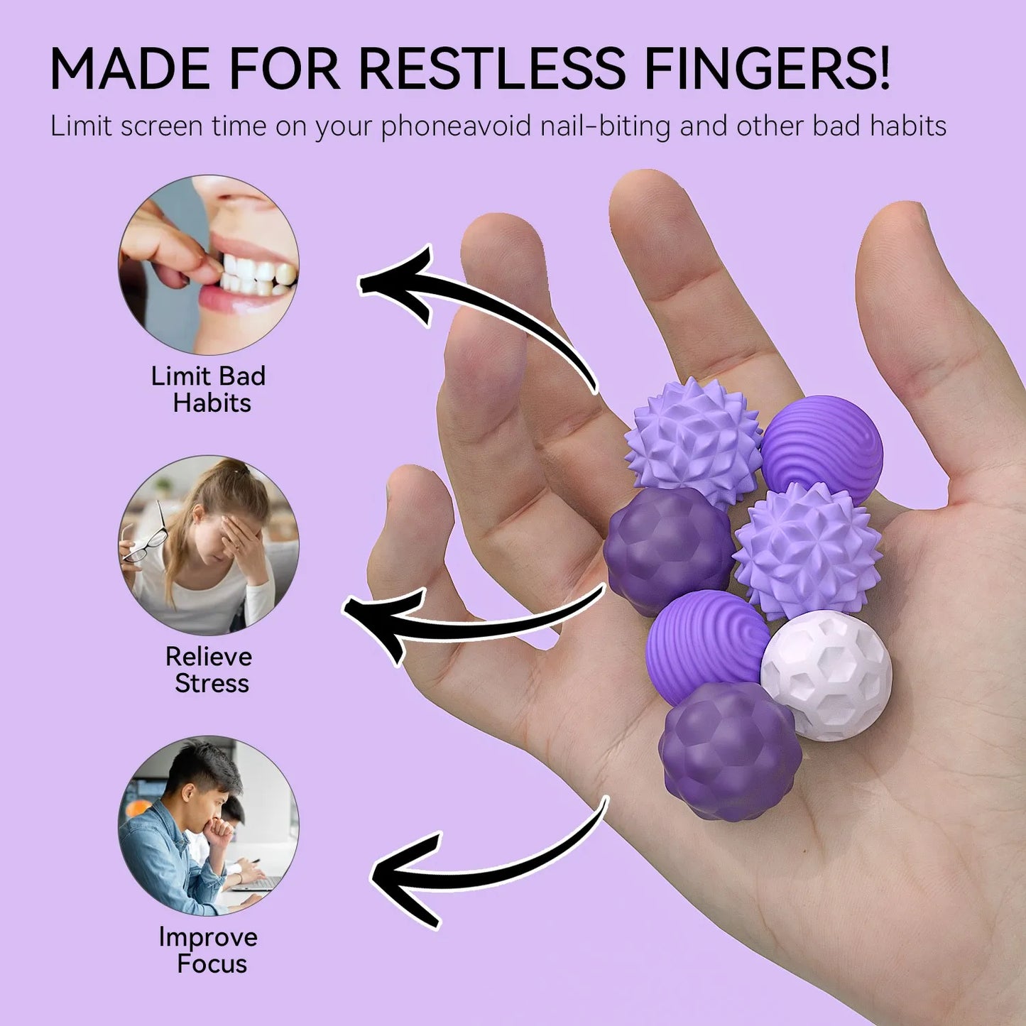 Silicone Magnetic Fidget Balls for Stress & Anxiety Relief