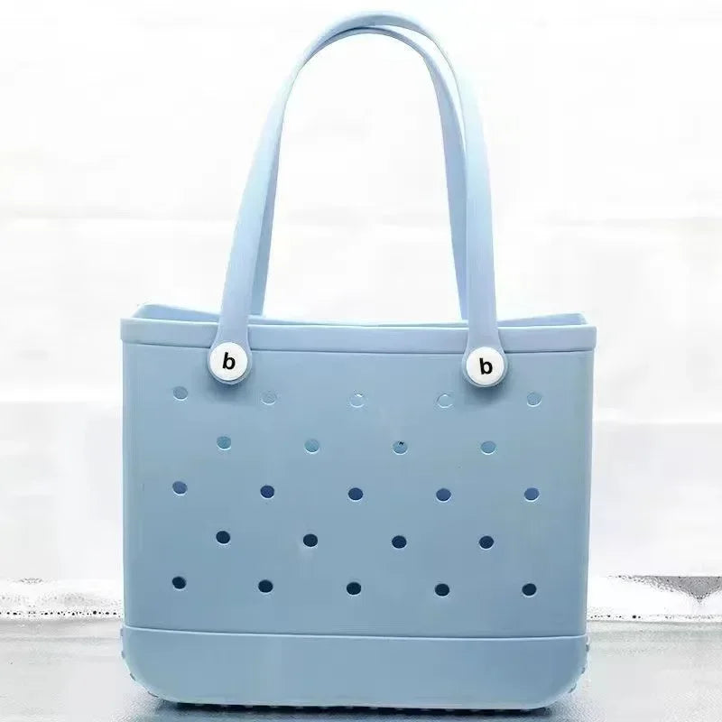 Large EVA Waterproof Beach Tote Bag – Jelly Style Summer Organizer