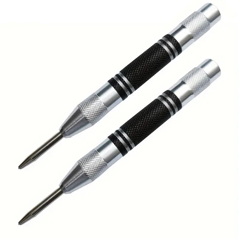 Spring-Loaded Auto Center Punch Tool for Wood & Metal
