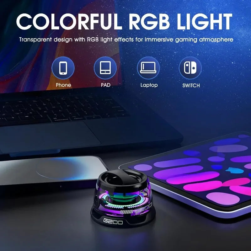 Magnetic Mini Bluetooth Speaker with RGB Light & Phone Stand