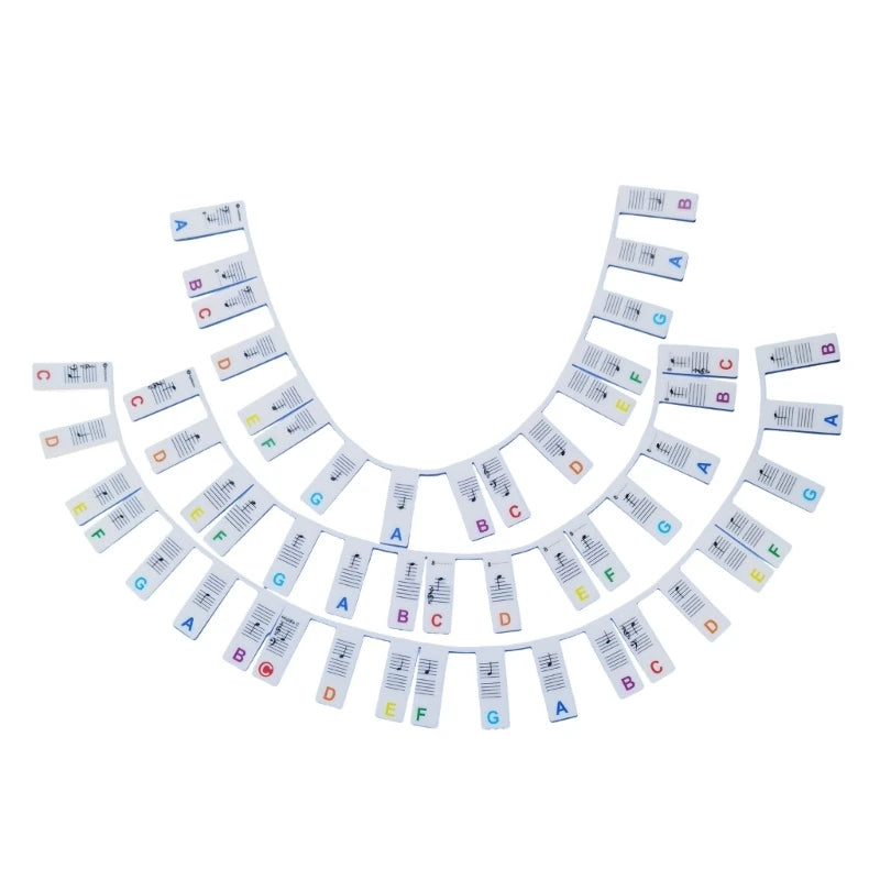 Removable Piano Note Labels – 88/61 Key Silicone Guide