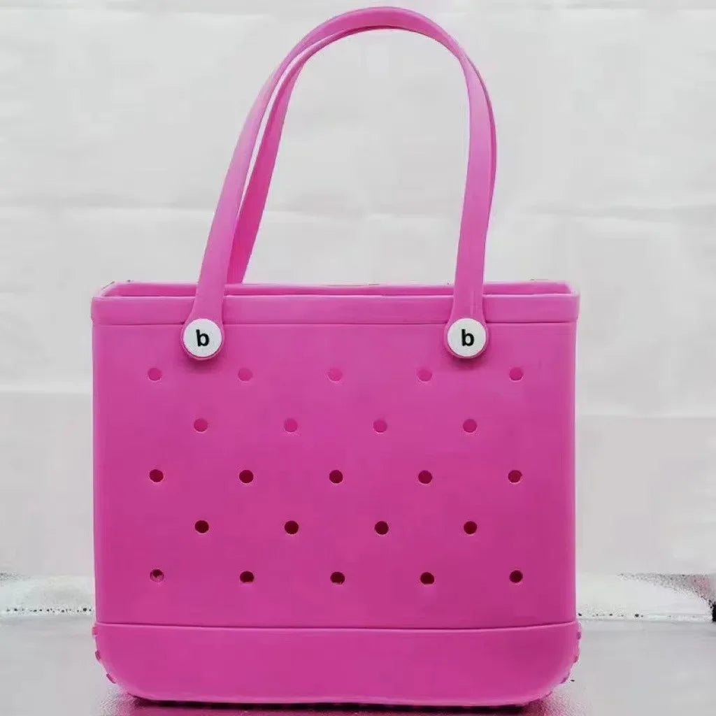Large EVA Waterproof Beach Tote Bag – Jelly Style Summer Organizer