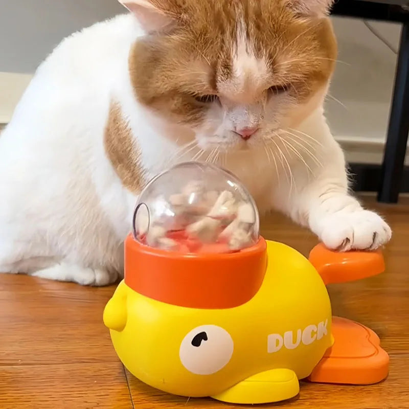 Interactive Duck Pet Food Dispenser – Fun Feeding Toy for Dogs & Cats