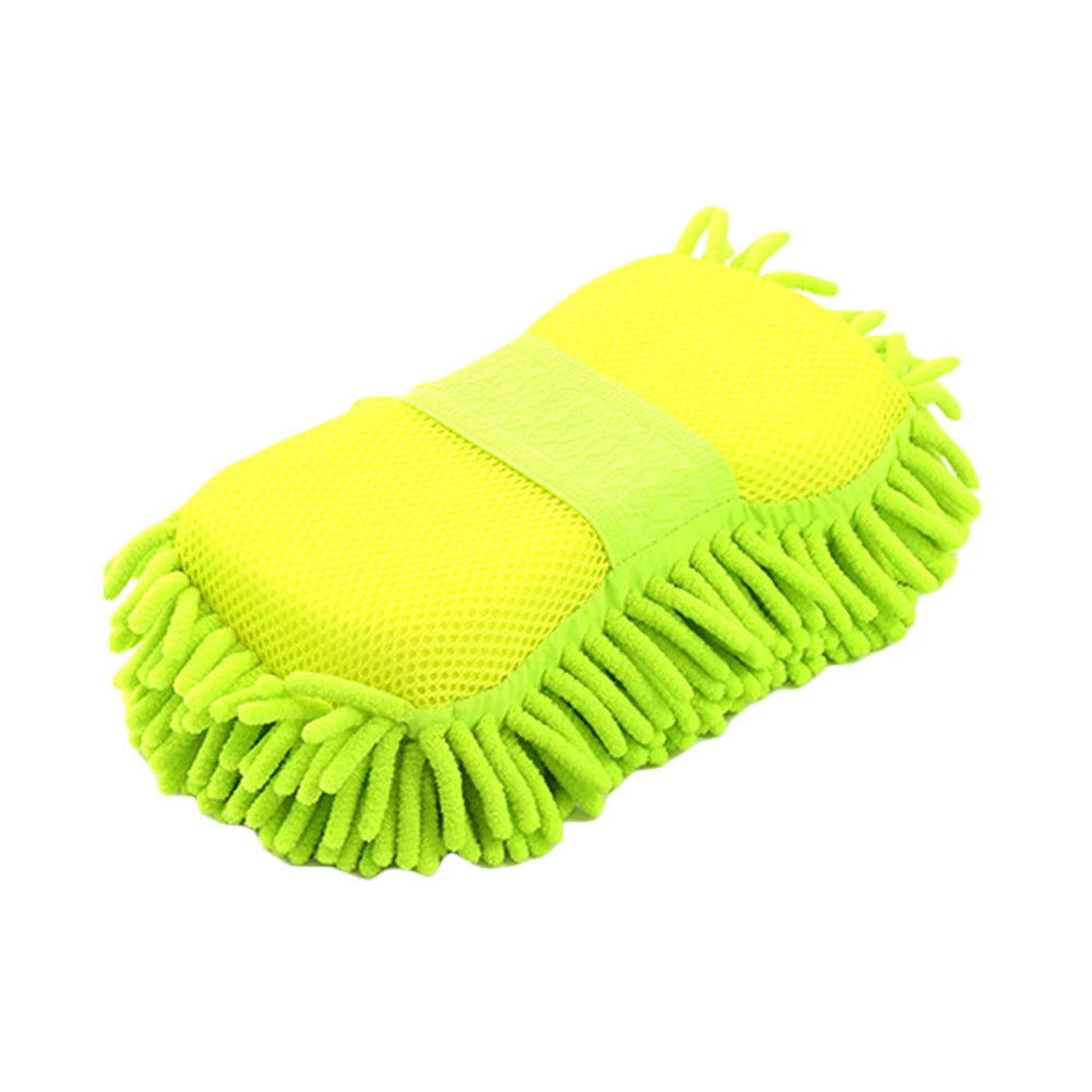 Chenille Microfiber Car Wash Mitt – Hand Strap Cleaning Pad