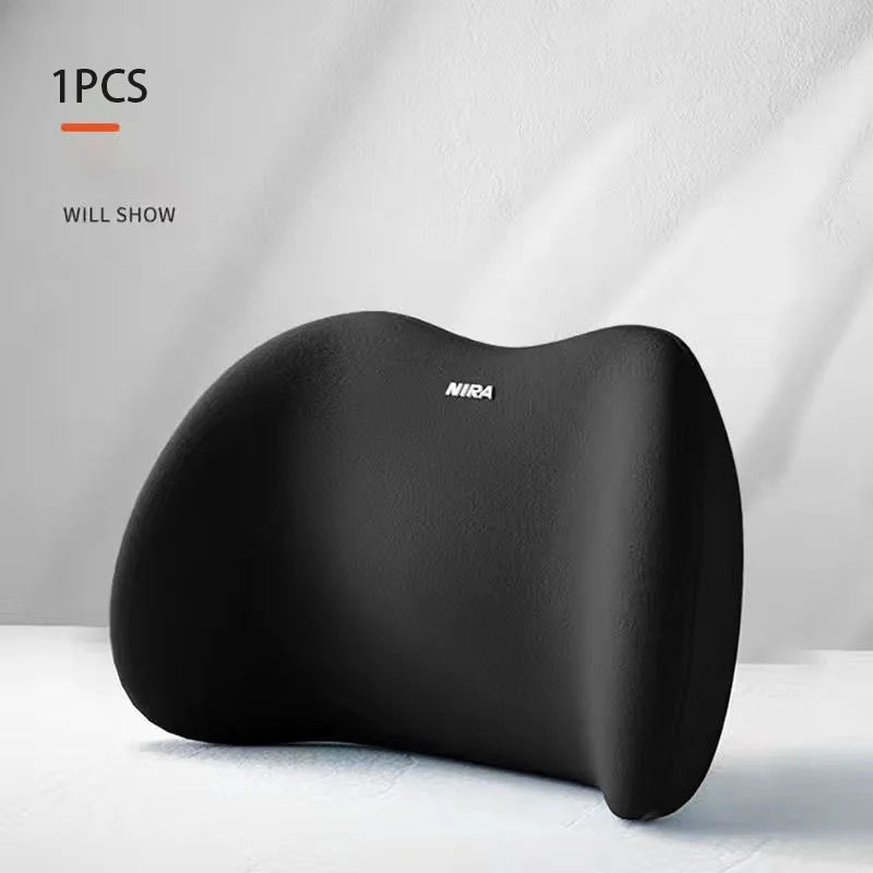 Ergonomic Memory Foam Car Neck & Lumbar Support Pillow