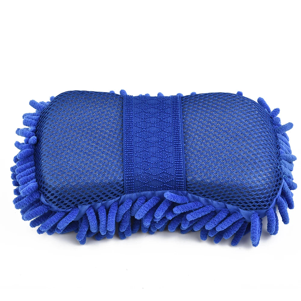 Chenille Microfiber Car Wash Mitt – Hand Strap Cleaning Pad