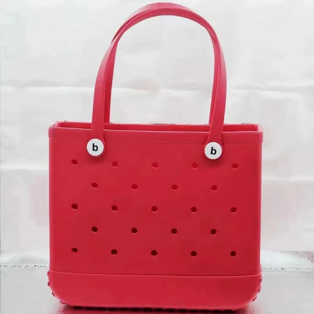 Large EVA Waterproof Beach Tote Bag – Jelly Style Summer Organizer