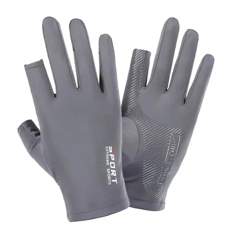 Ice Silk Half-Finger Gloves for Sports & Driving