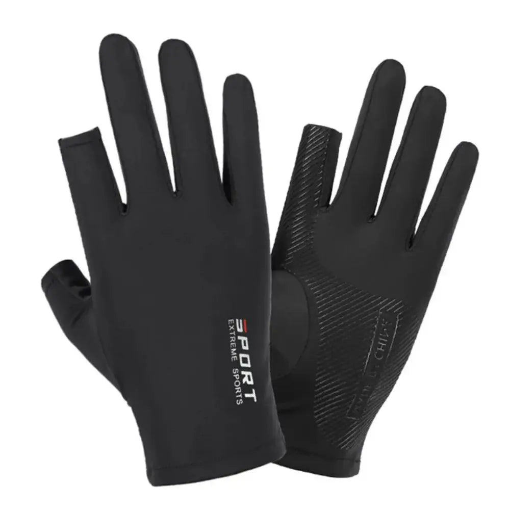 Ice Silk Half-Finger Gloves for Sports & Driving