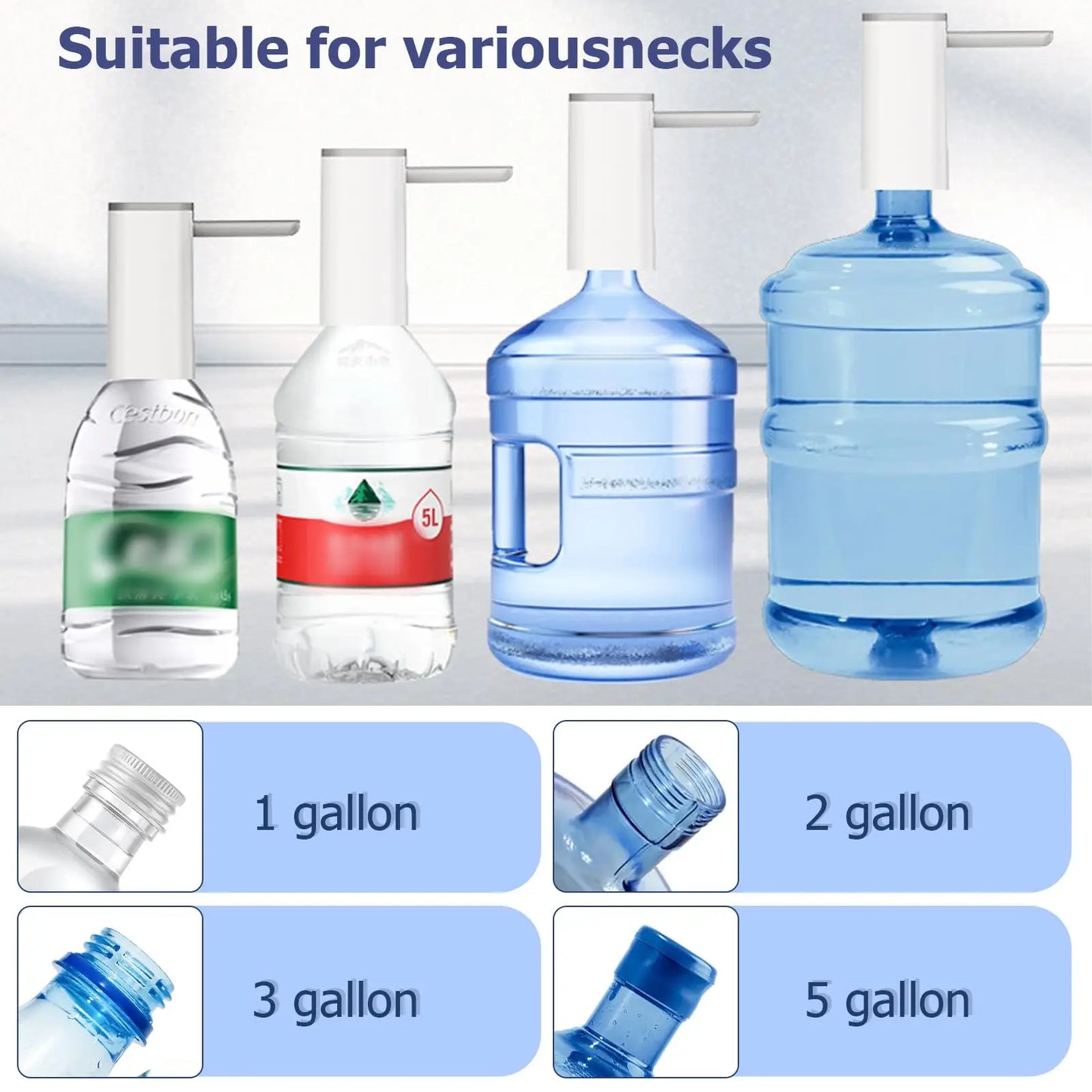Foldable Automatic Water Bottle Pump with Touch Display