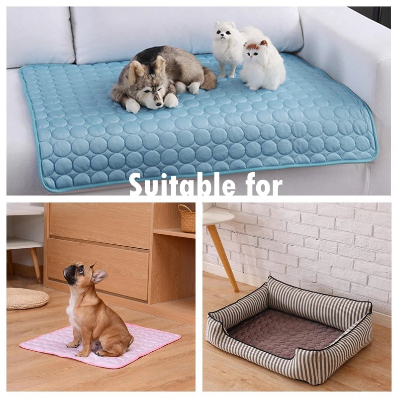 Breathable Cooling Pet Mat for Dogs & Cats – Washable Summer Pad