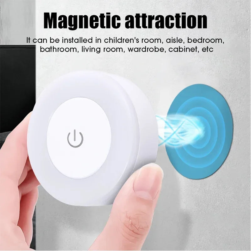 Mini Touch Sensor LED Night Light – Magnetic & Rechargeable