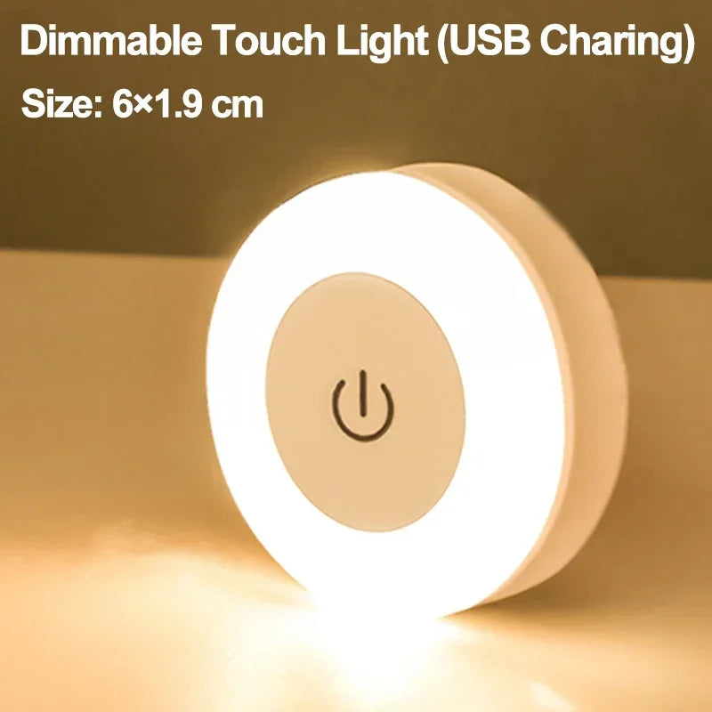 Mini Touch Sensor LED Night Light – Magnetic & Rechargeable