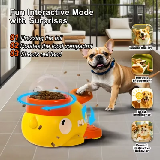 Interactive Duck Pet Food Dispenser – Fun Feeding Toy for Dogs & Cats