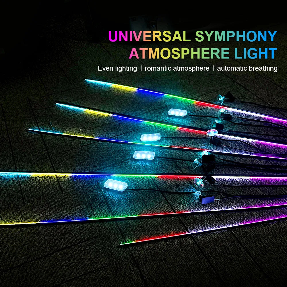 RGB Fiber Optic Car Ambient Light Kit | 6–22 in 1 DIY Set