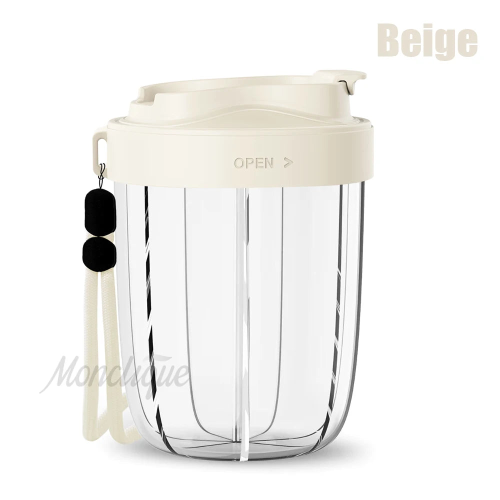 7-Grid Large Pill Organizer Bottle with Cup & Strap – Travel Supplement Holder