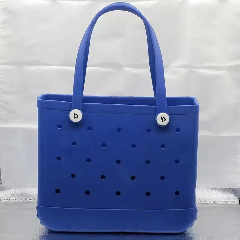 Large EVA Waterproof Beach Tote Bag – Jelly Style Summer Organizer