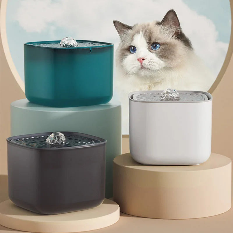 3L Automatic Cat Water Fountain with Smart Dry-Run Protection