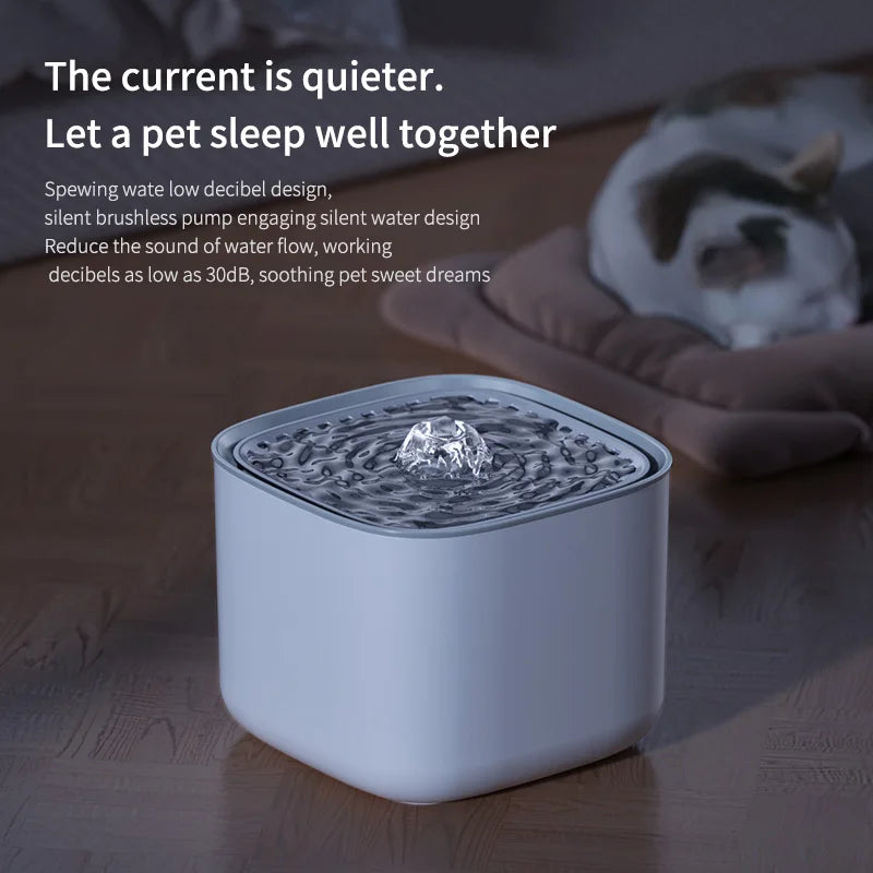 3L Automatic Cat Water Fountain with Smart Dry-Run Protection