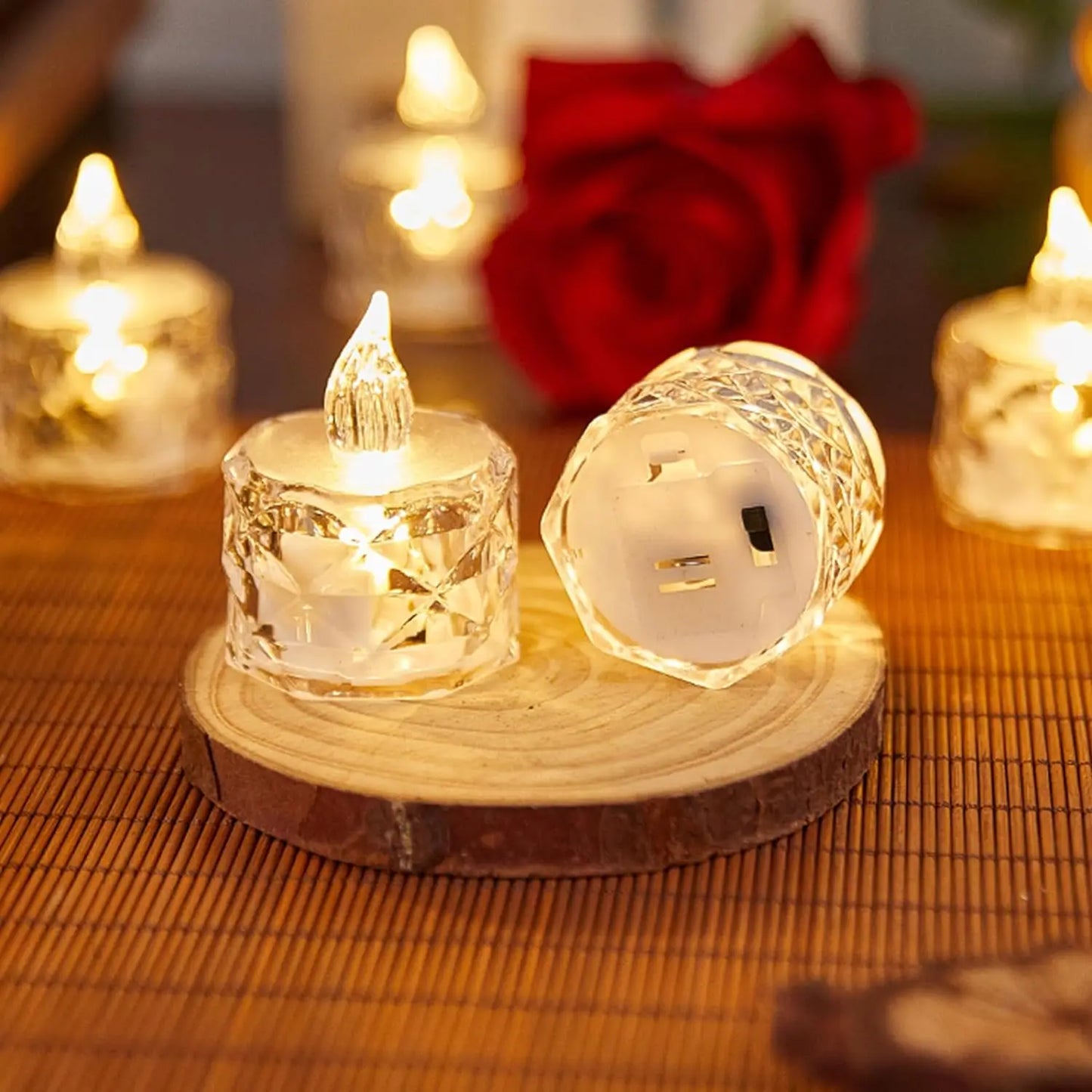Flameless Crystal Shell LED Candle Light
