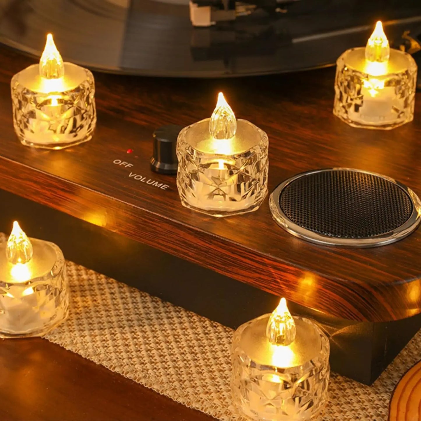 Flameless Crystal Shell LED Candle Light