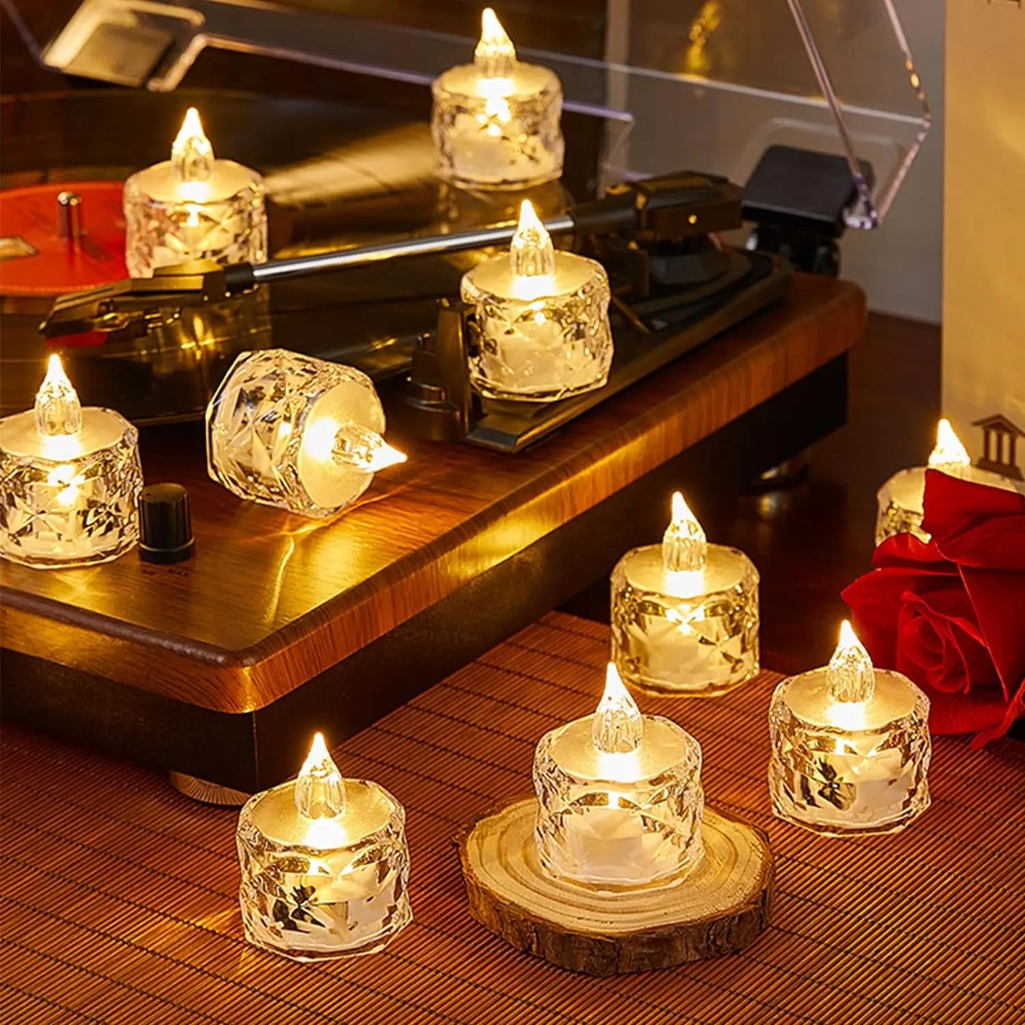 Flameless Crystal Shell LED Candle Light