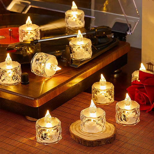 Flameless Crystal Shell LED Candle Light