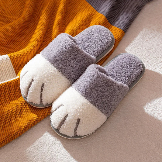 Purrfectly Cozy Cat Paw Slippers – Soft, Warm & Cute