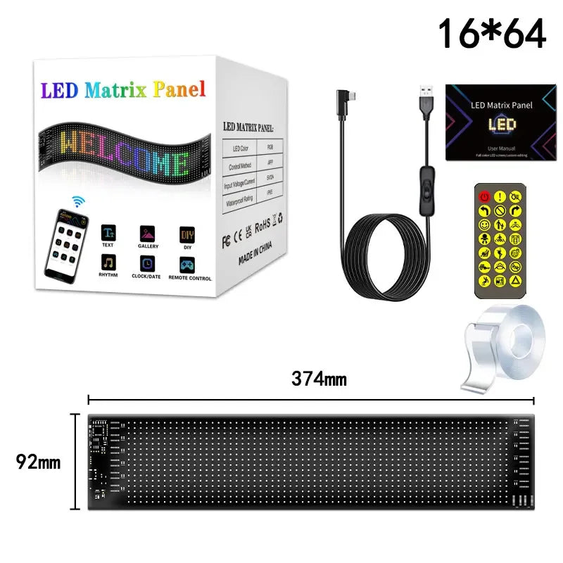 DIY Bluetooth LED Matrix Panel for Cars & Trucks