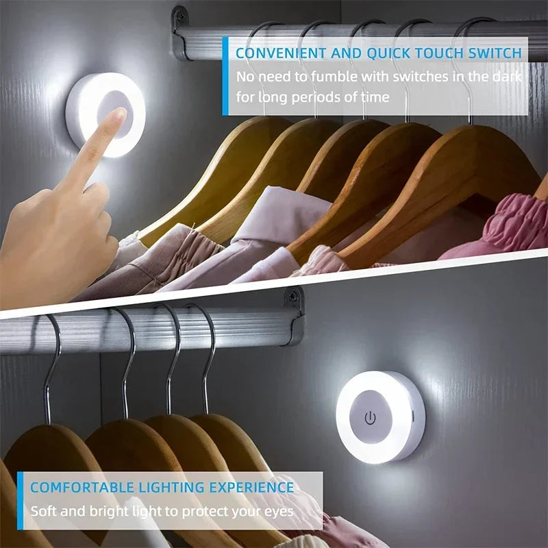 Mini Touch Sensor LED Night Light – Magnetic & Rechargeable