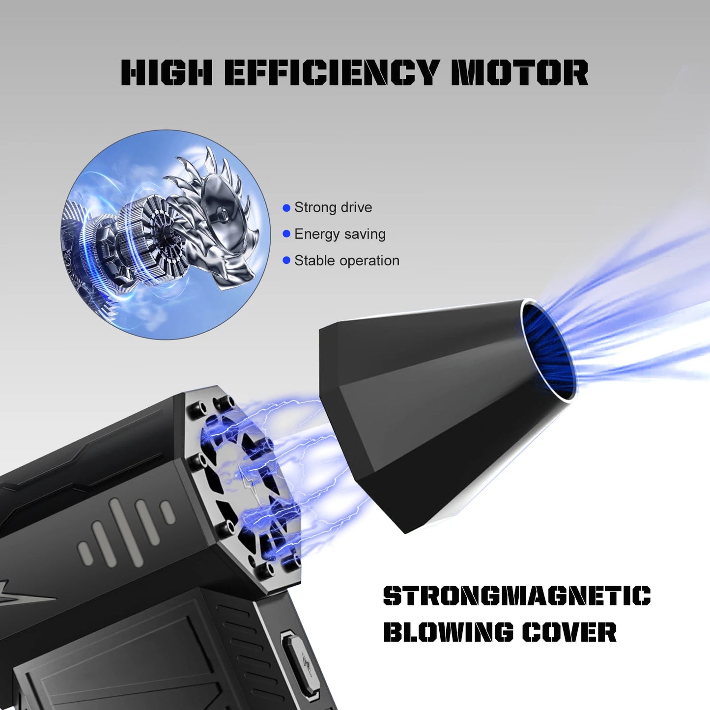 X3Pro Mini Turbo Jet Fan 150000RPM Powerful Air Blower for Car, PC, Home