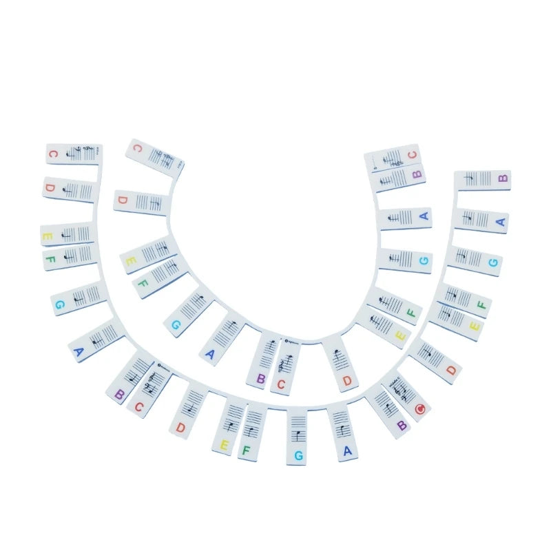 Removable Piano Note Labels – 88/61 Key Silicone Guide