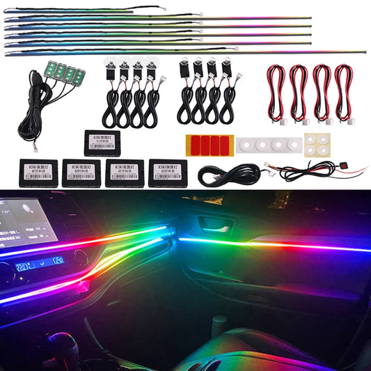 RGB Fiber Optic Car Ambient Light Kit | 6–22 in 1 DIY Set