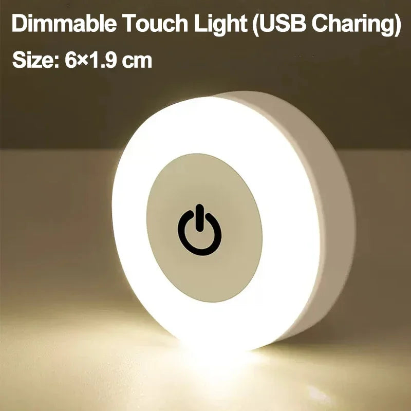 Mini Touch Sensor LED Night Light – Magnetic & Rechargeable